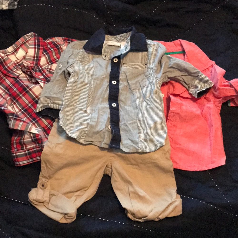 2 button down, one matching set boys clothes